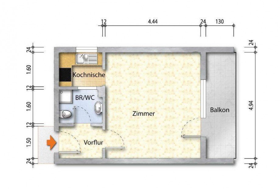 Grundriss Etagenwohnung Herrischried