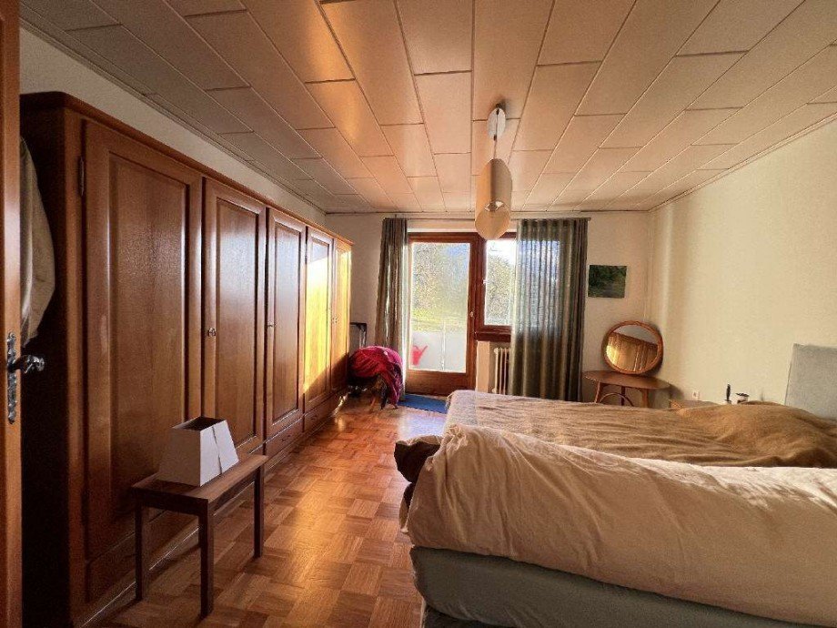 Schlafzimmer mit Balkonzugang Etagenwohnung Bonndorf im Schwarzwald