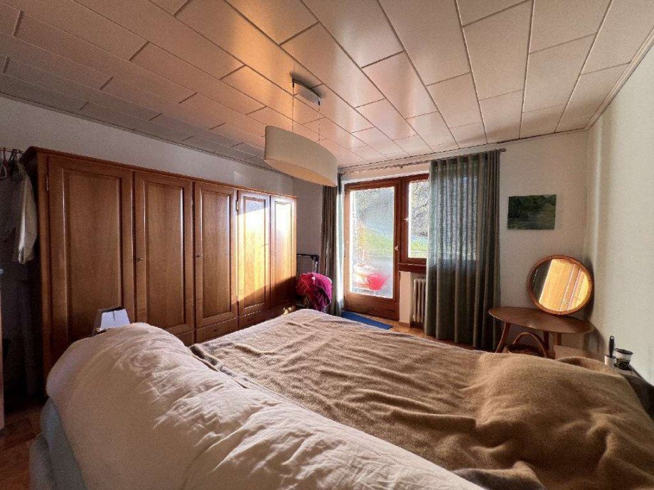 Schlafzimmer mit Balkonzugang Etagenwohnung Bonndorf im Schwarzwald