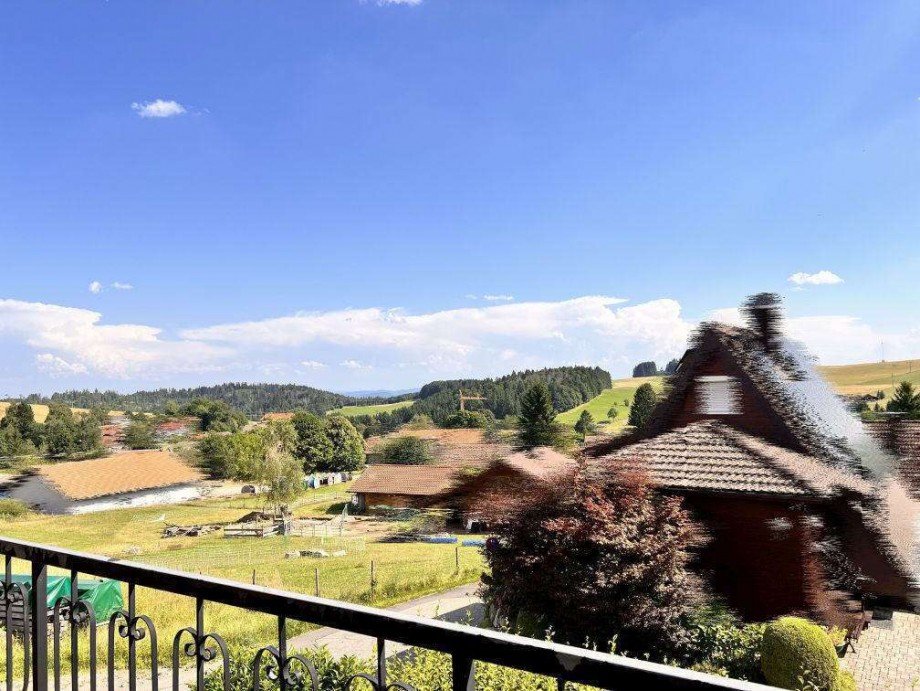 Traumlage - Blick vom Balkon Ferienhaus Herrischried